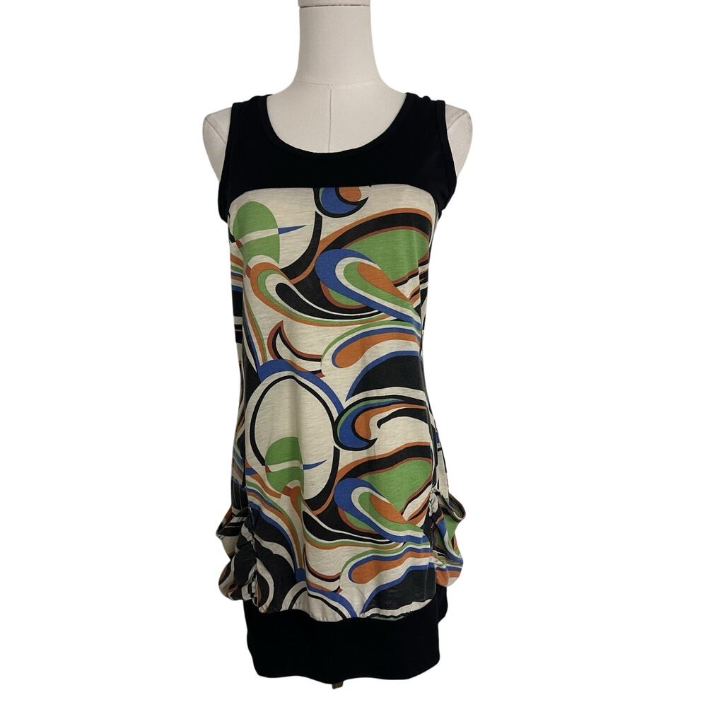 Vintage Romeo & Juliet Couture Top Size Large‎ Y2K Abstract Tunic 70s